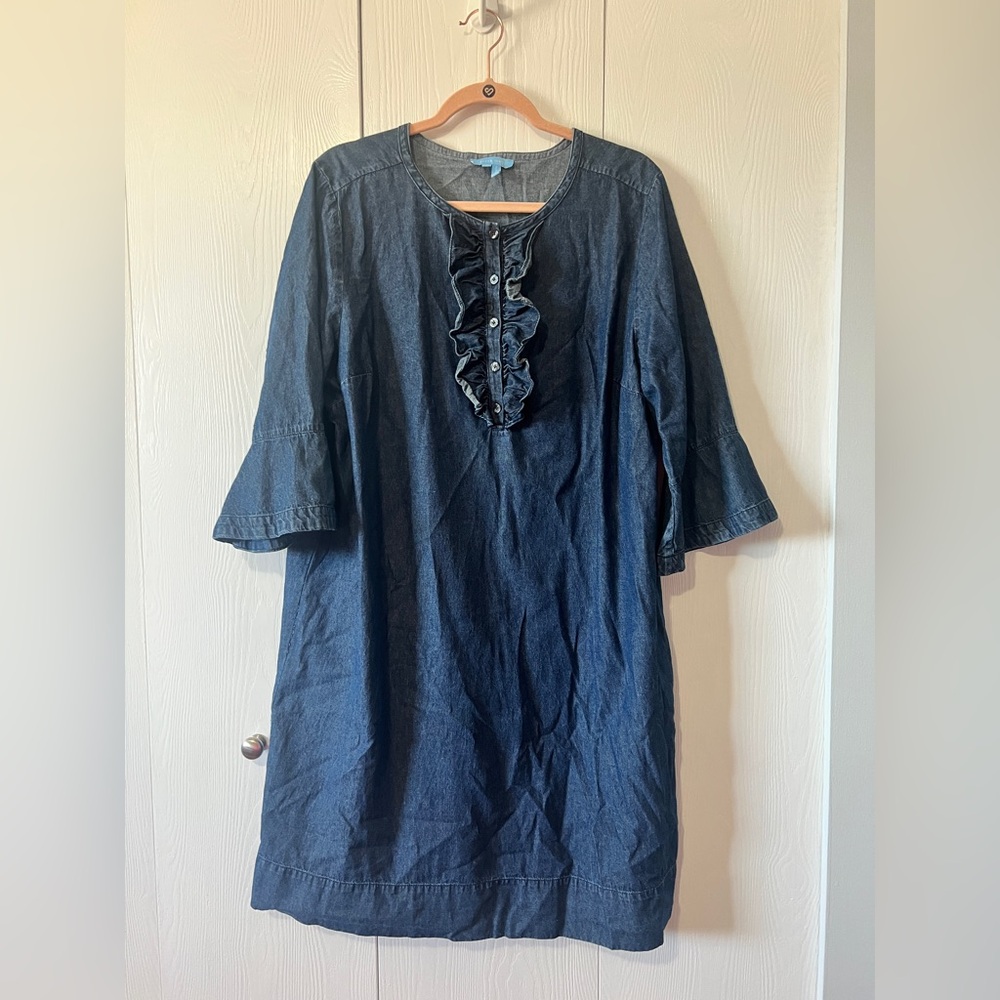 Draper James Blue Bell Sleeve Dress